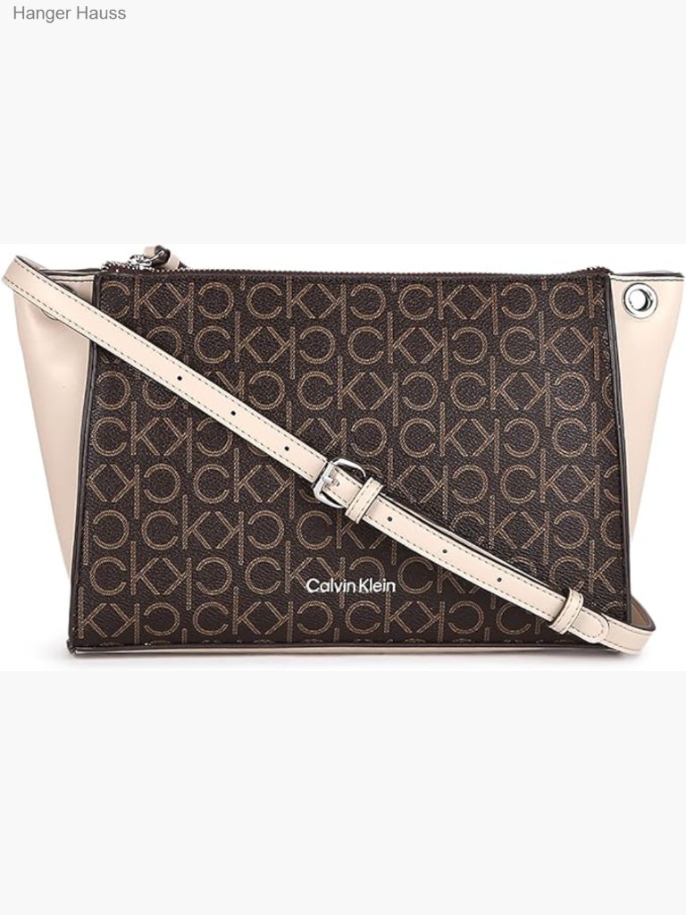 Crossbody Bag With Adjustable Strap, Faux Leather, Zip Closure